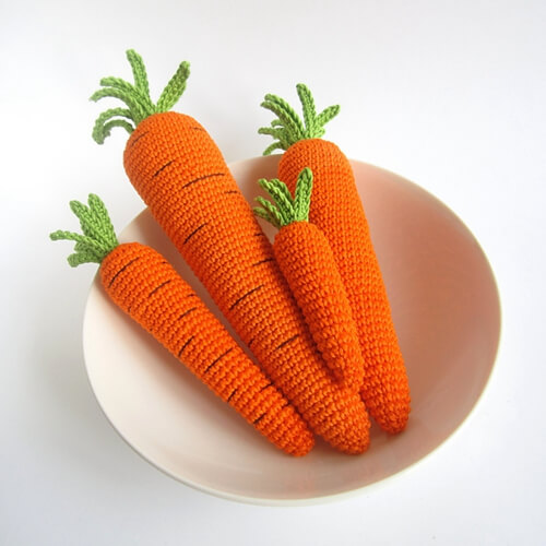 Crocheted carrots