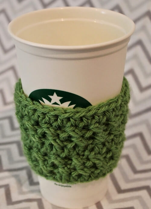 Crochet Textured Coffee Sleeve Share a Pattern