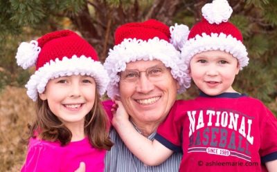 Double loop crochet Santa beanie