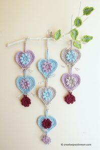 Hearts Wall Hanging On A Limb