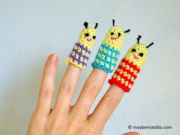 Bug Buddies Crochet Finger Puppets
