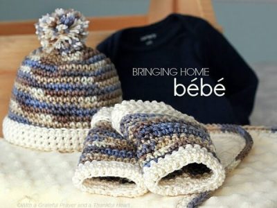 crochet baby boy hat beanie leg warmers fleece blanket w border WDS wm 6970