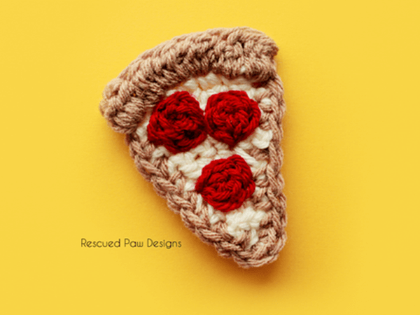 Crochet Pizza Applique Pattern