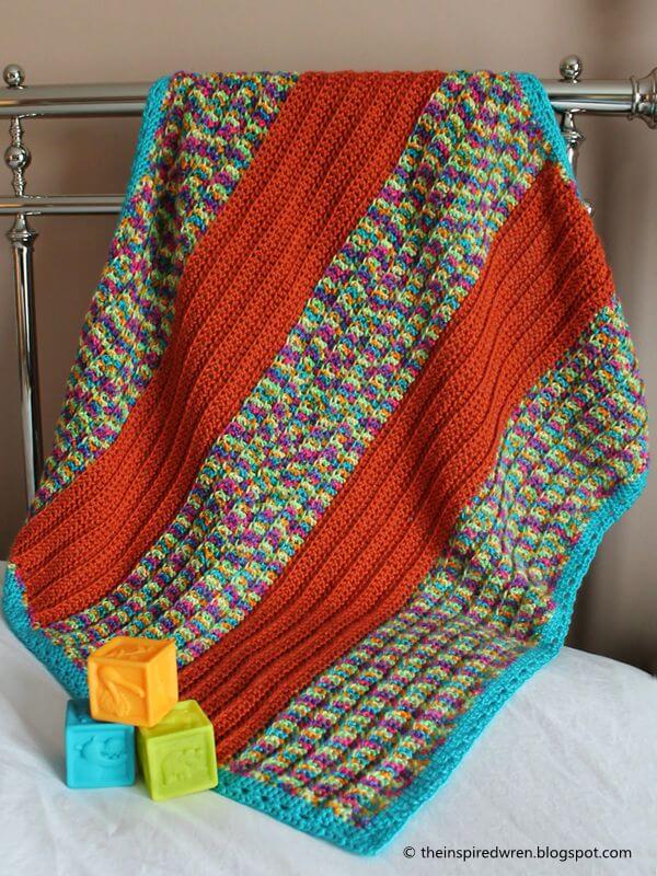 Broad-Stripe Baby Blanket