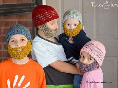 bobble bearded beanie