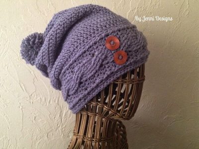 Women's Slouchy Cable Hat