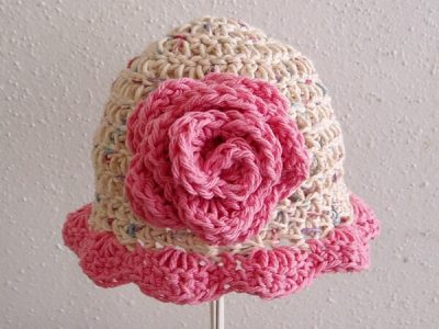 Blooming Rose Baby Hat