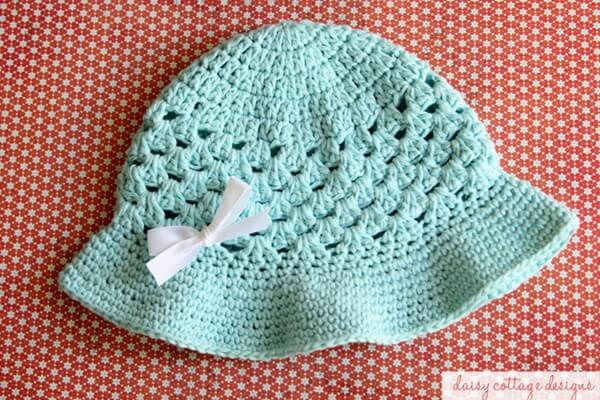 Shell Stitch Sun Hat