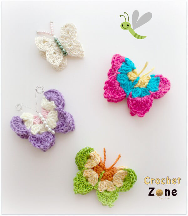 Free Crochet Pattern for Butterflies