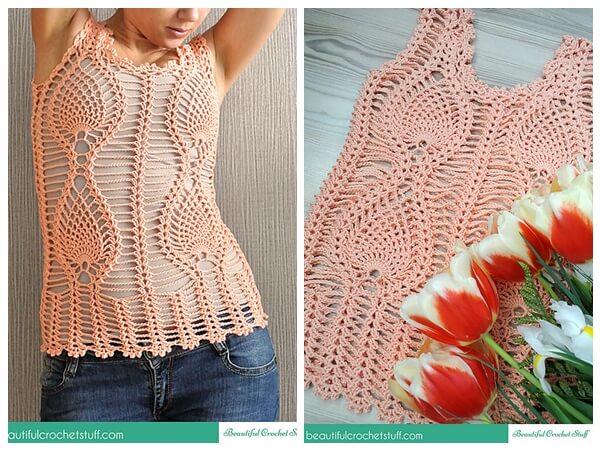 Pineapple Crochet Top