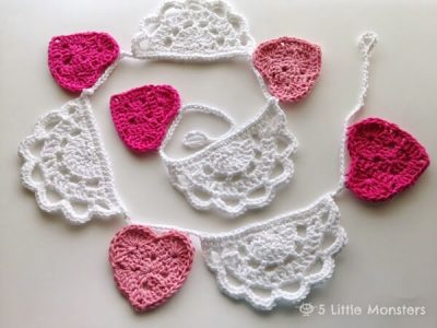 Crochet Doily Bunting