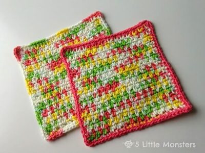 Moss Stitch Dishcloth