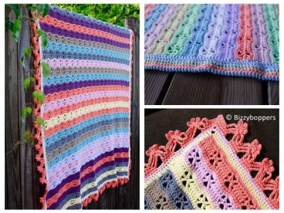 Citrus Snowflakes Baby Blanket