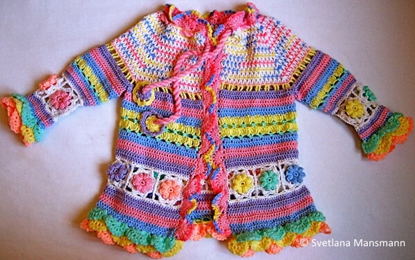 Little girl's colorful summer coat