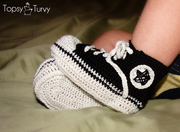 Infant Crochet Converse Shoes