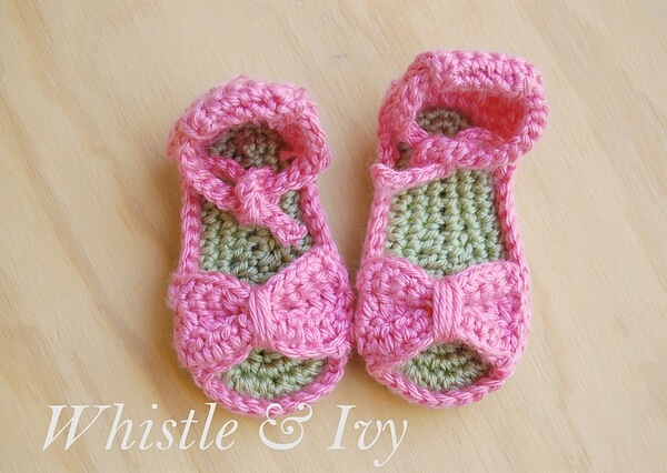 Bitty Bow Baby Sandals
