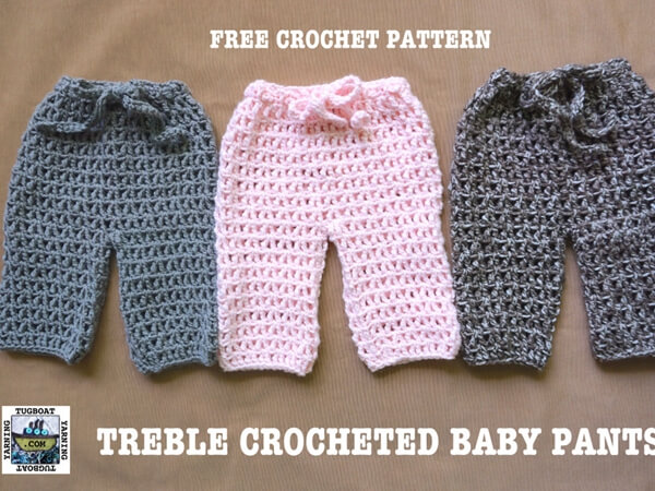 Treble Crocheted Baby Pants