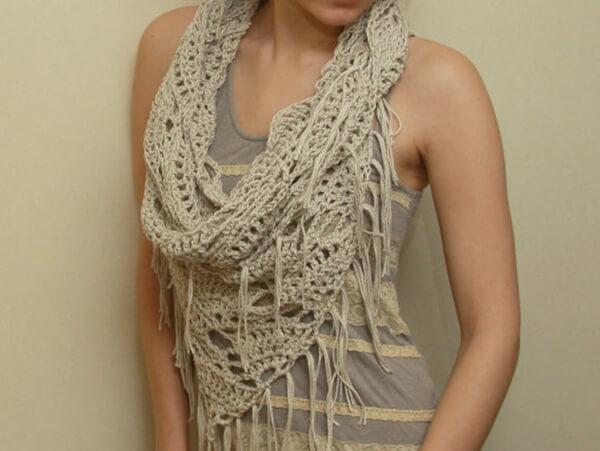 Triangle shawl and cowl
