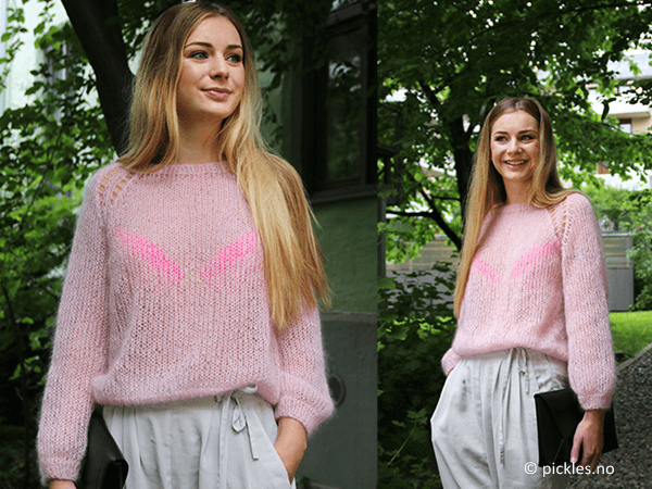 Fluffy pink cloud sweater