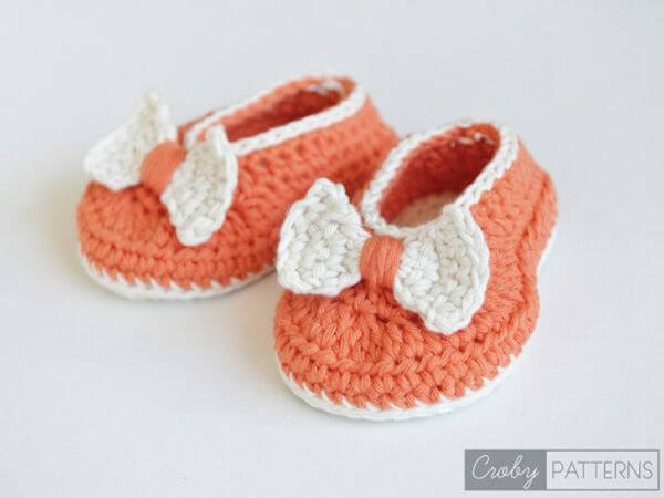 Baby Booties/Flats - Orange Pumpkin