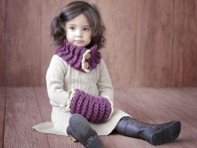 Girl Toddler Cowl and Muff