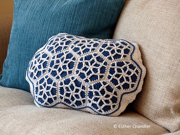 Moroccan Hexagon Motif Cushion