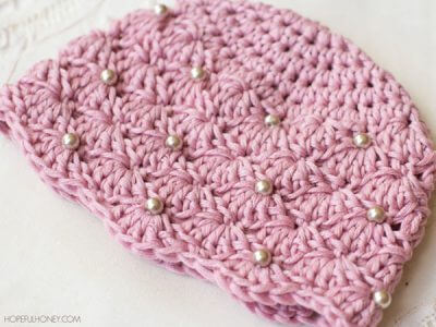 Vintage Pearl Baby Hat Free Crochet Pattern 3