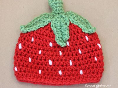 crochet strawberry hat pattern
