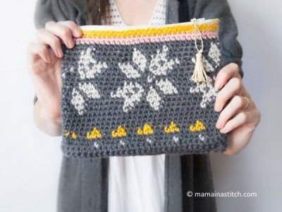 Knit Look “Sweater” Tapestry Crochet Bag