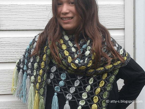 Crochet Candy Scarf Pattern