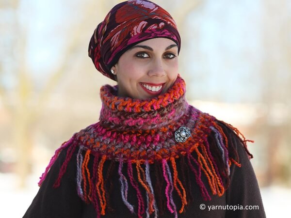 Turtleneck Fringe Cowl