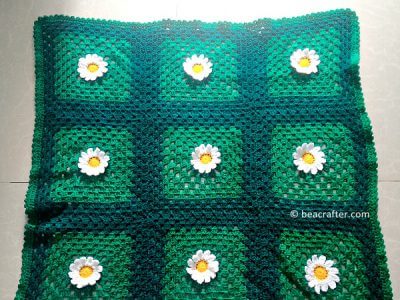 Crochet wild daisies baby blanket
