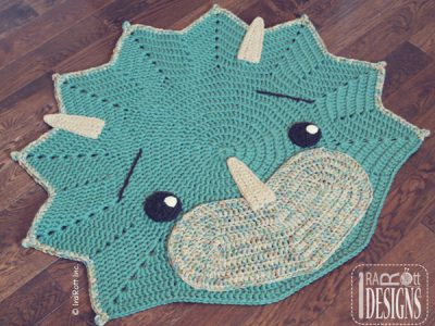 The Triceratops Dino Rug