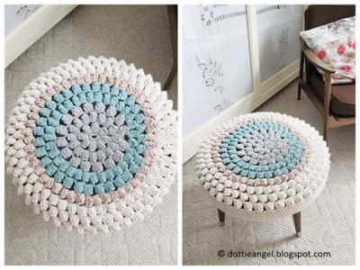 Crochet Stool Cover