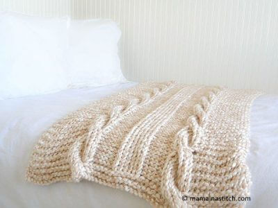 Endless Cables Chunky Knit Throw Pattern