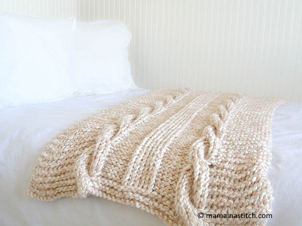Endless Cables Chunky Knit Throw Pattern
