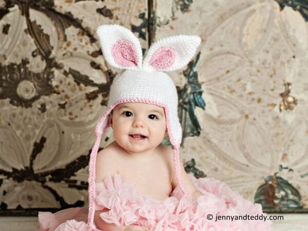 Easter bunny crochet hat