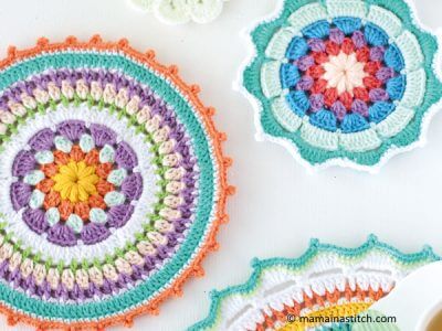 Colourful crochet mandala patterns