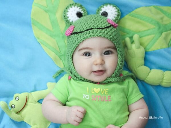 crochet frog hat pattern