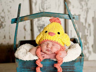 Easter chicken crochet hat-free pattern