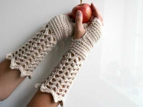 Crochet lace Fingerless Gloves