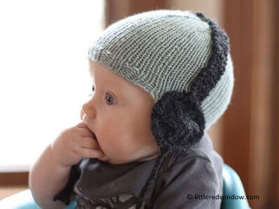 Knit Baby Headphone Hat
