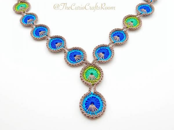 Peacock Eye Feather Necklace