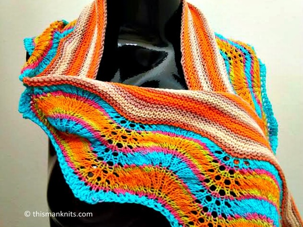 Sideways Knit Summer Scarf