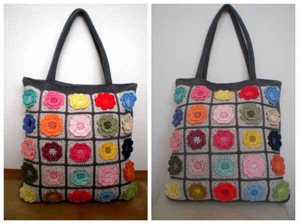 Pretty flower bag pattern