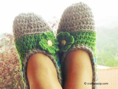 Mommy Flats Crochet Slippers