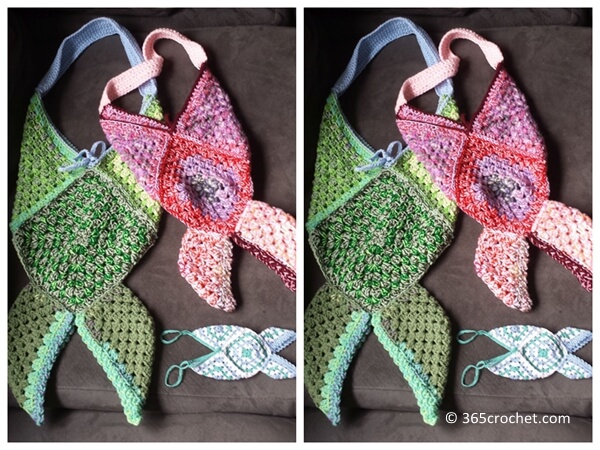 Granny Square Mermaid/Fish Tail Bag