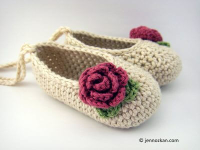 Small Rosette Booties