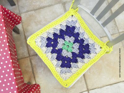 GIANT GRANNY SQUARE CHAIR PAD
