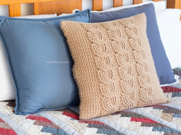 Cabled Throw Cushion Cover